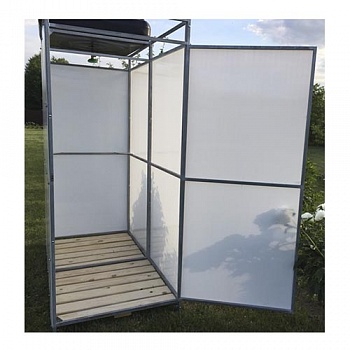 Душ садовый с тамбуром (бак 110л. с обогревом)