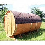 Баня-бочка 4 метра с печным узлом и предбанником