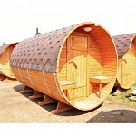 Баня Бочка круглая 3 метра + 0.5терраса