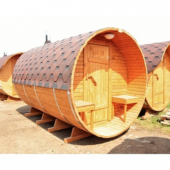 Баня Бочка круглая 3 метра + 0.5терраса