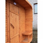 Баня квадро 3 метра с печным узлом и предбанником + терраса 0,5м