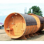 Баня Бочка круглая 2м+0.5терраса