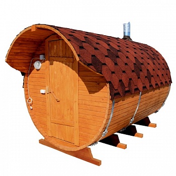 Баня Бочка круглая 3 метра + 0.5козырек